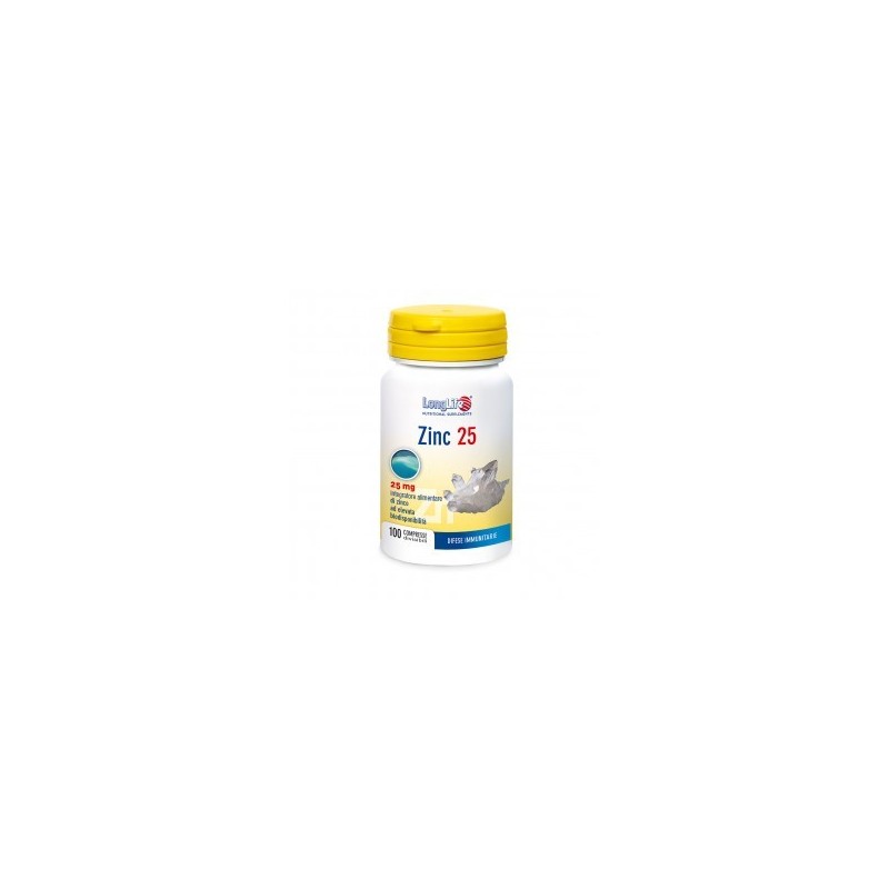 Longlife Zinc 25 Mg 100 Compresse