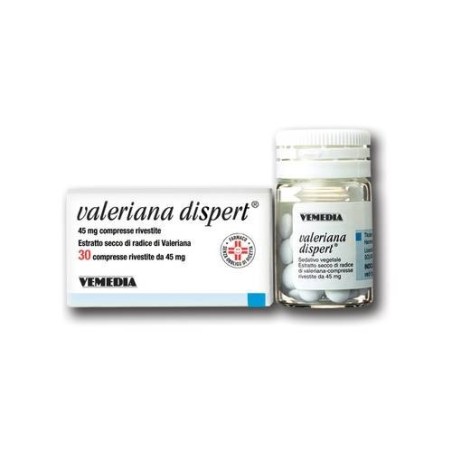 Vemedia Pharma Valeriana Dispert 45 Mg Compresse Rivestite Estratto Secco Di Radice Di Valeriana