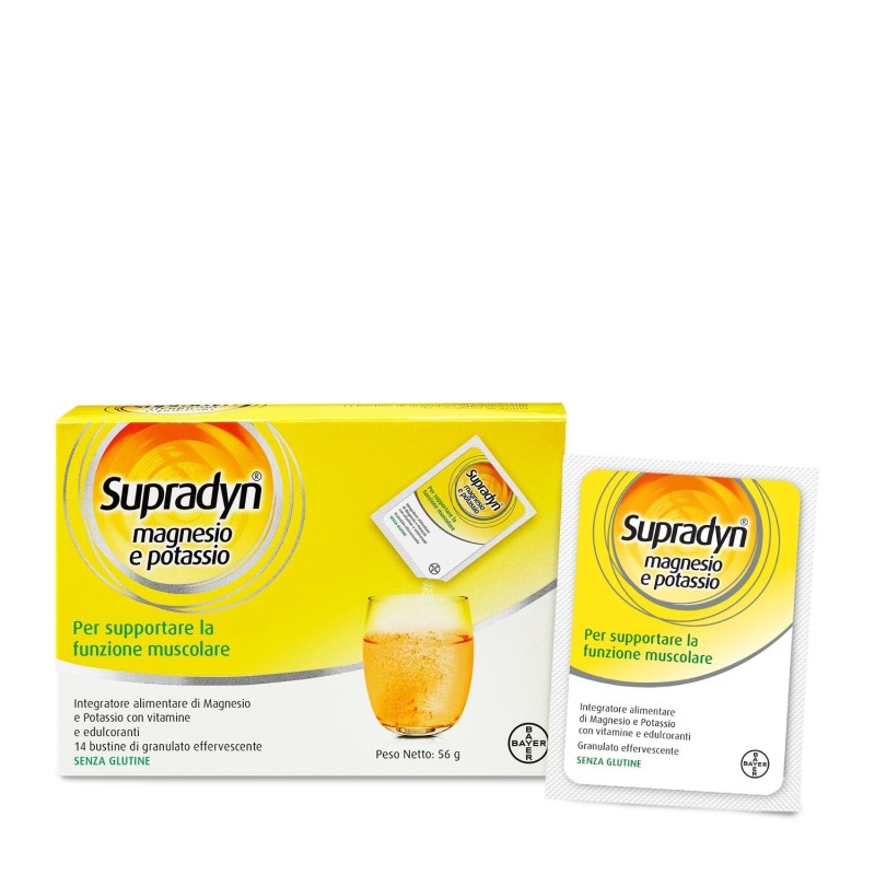 Bayer Supradyn Magnesio Potassio Senza Zucchero 14 Bustine 4 G