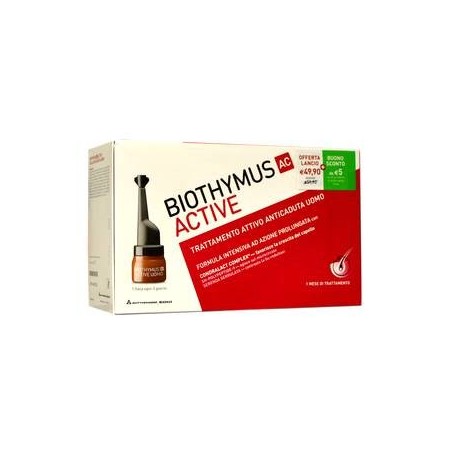 Meda Pharma Biothymus Ac Active Trattamento Attivo Anticaduta Uomo 10 Fiale 3,5 Ml