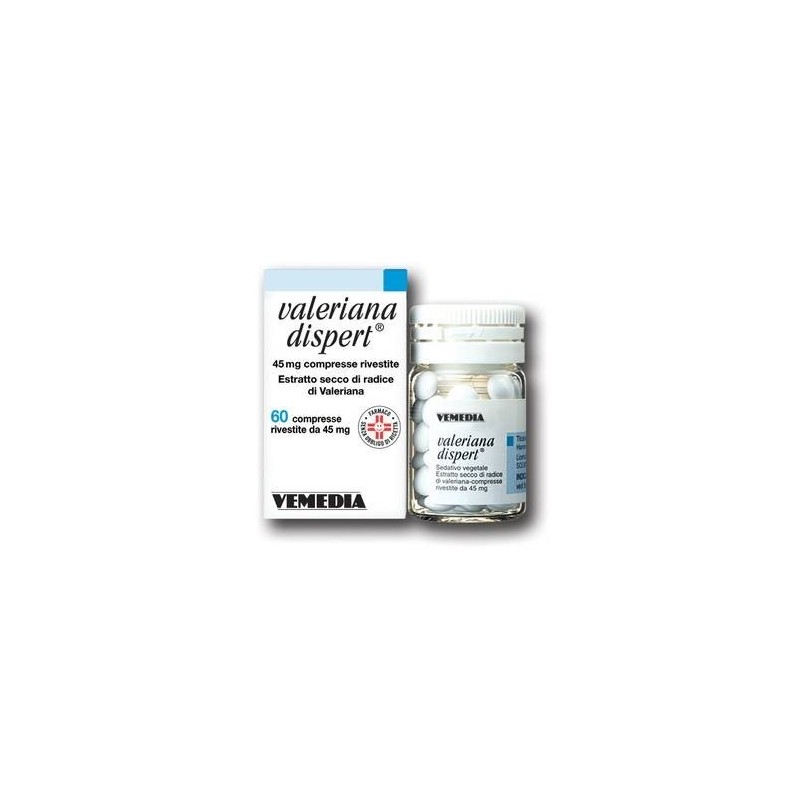 Vemedia Pharma Valeriana Dispert 45 Mg Compresse Rivestite Estratto Secco Di Radice Di Valeriana