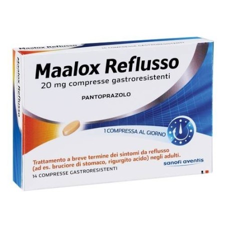 Opella Healthcare Italy Maalox Reflusso 20 Mg Compresse Gastroresistenti  Pantoprazolo