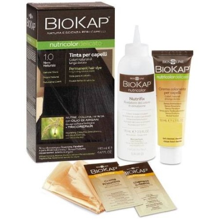 Bios Line Biokap Nutricolor Delicato 1,0 Nero Naturale Tinta Tubo + Flacone