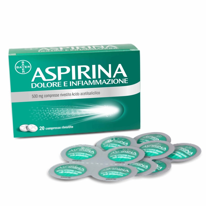 Bayer Aspirina Dolore E Infiammazione 500 Mg Compresse Rivestite Acido Acetilsalicilico