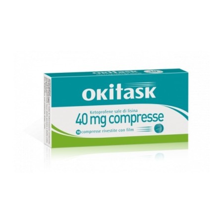 Dompe' Farmaceutici Okitask 40 Mg Compresse Rivestite Con Film Ketoprofene Sale Di Lisina