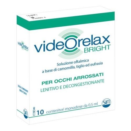 Sifi Collirio Lenitivo Decongestionante Videorelax Bright Monodose 0,5 Ml 10 Pezzi