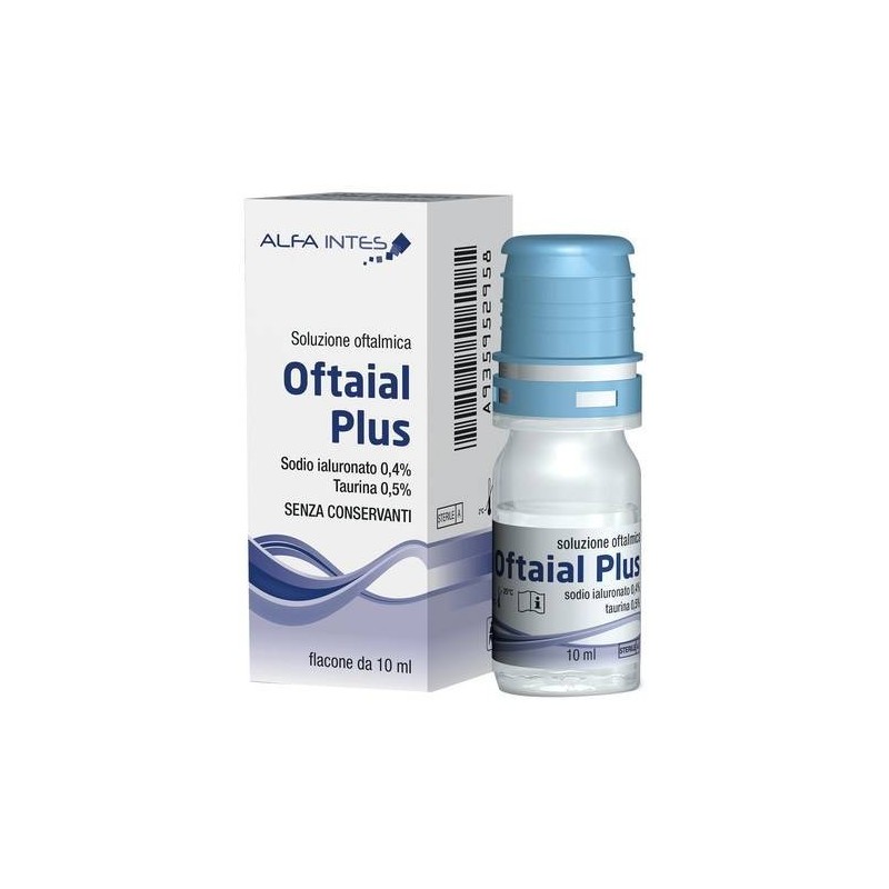 Alfa Intes Soluzione Oftalmica Oftaial Plus Acido Ialuronico 0,4% E Taurina 10ml