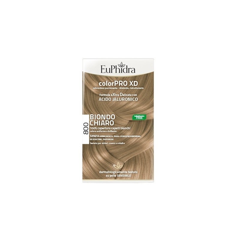 Zeta Farmaceutici Euphidra Colorpro Xd 800 Biondo Chiaro Gel Colorante Capelli In Flacone + Attivante + Balsamo + Guanti