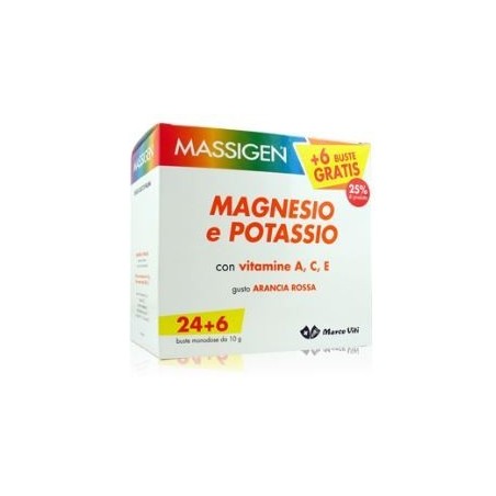 Marco Viti Farmaceutici Massigen Magnesio E Potassio In Bustina Con Astuccio 24+6