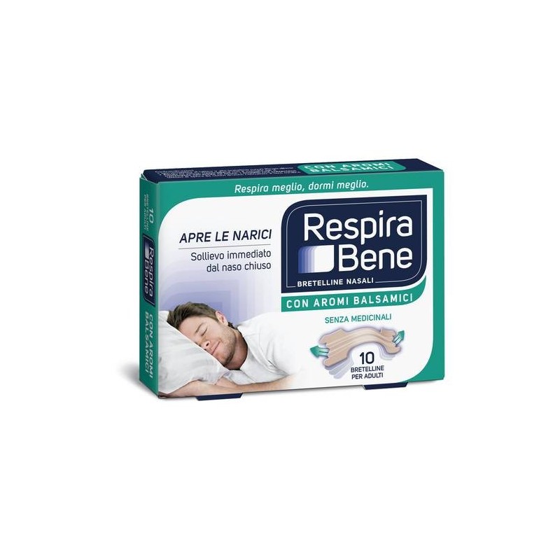 Haleon Italy Cerotto Nasale Balsamico Adulti Respira Bene 10 Pezzi