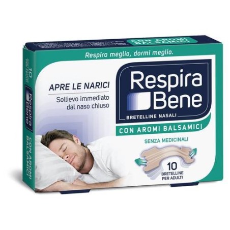 Haleon Italy Cerotto Nasale Balsamico Adulti Respira Bene 10 Pezzi