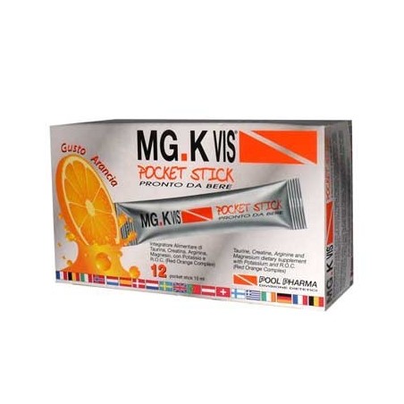 Pool Pharma Mgk Vis Pocket Stick Arancia 12 Bustine Stick Pack