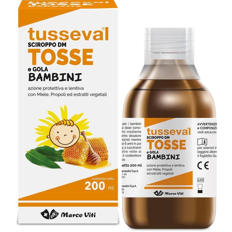 Marco Viti Farmaceutici Tusseval Sciroppo Tosse Bambini 200 Ml