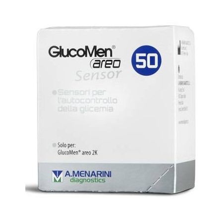 A. Menarini Diagnostics Strisce Misurazione Glicemia Glucomen Areo Sensor 50 Pezzi