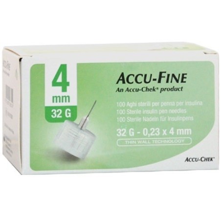 Roche Diabetes Care Italy Ago Per Penna Da Insulina Accu-fine Pen Needle Gauge 32 4 Mm 100 Pezzi