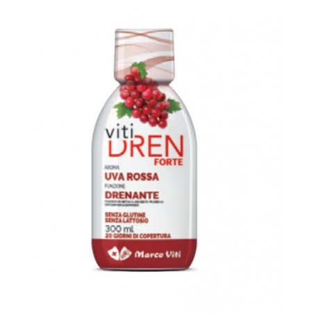 Marco Viti Farmaceutici Vitidren Forte Uva Rossa 300 Ml Con Tappo Dosatore E Con Etichetta Sleeve