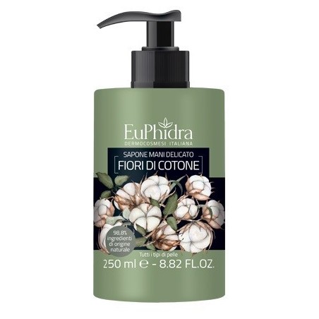 Zeta Farmaceutici Euphidra Sapone Liquido Mani Cotone In Flacone Con Etichetta Dispenser