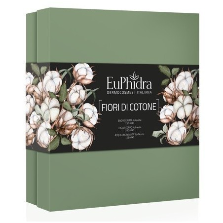 Zeta Farmaceutici Euphidra Cofanetto Fiori Di Cotone Contenente 1 Bagno Crema 1 Acq Profumata 1