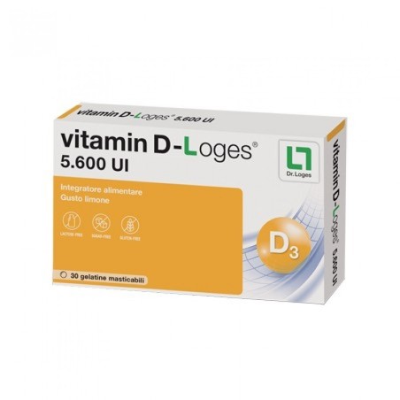 Biofarmex Vitamin D-loges 30 Gelatine Masticabili Gusto Limone 42 G