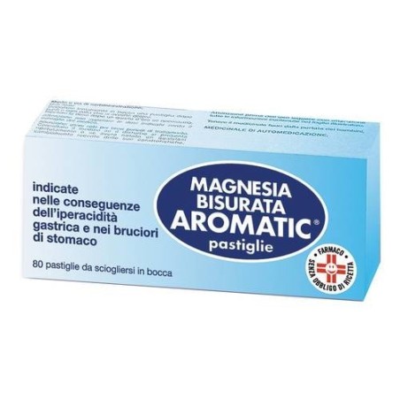 Haleon Italy Magnesia Bisurata Aromatic Compresse Magnesio Carbonato Sodio Bicarbonato Calcio Carbonato