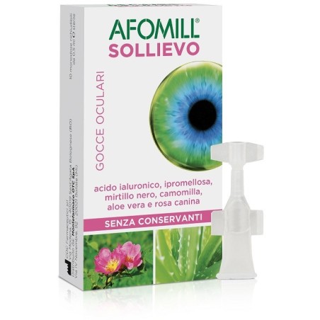 Montefarmaco Otc Afomill Sollievo Gocce Oculari Occhi 10 Fiale Da 0,5 Ml