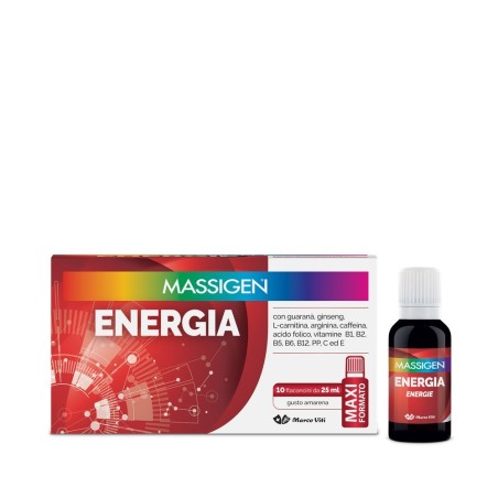 Marco Viti Farmaceutici Massigen Energia 10 Flaconi Da 25 Ml