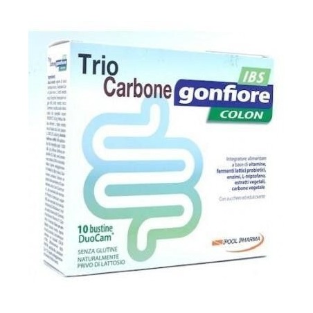 Pool Pharma Triocarbone Gonfiore Ibs 10 Buste Duocam Da 2 G + 1,5 G