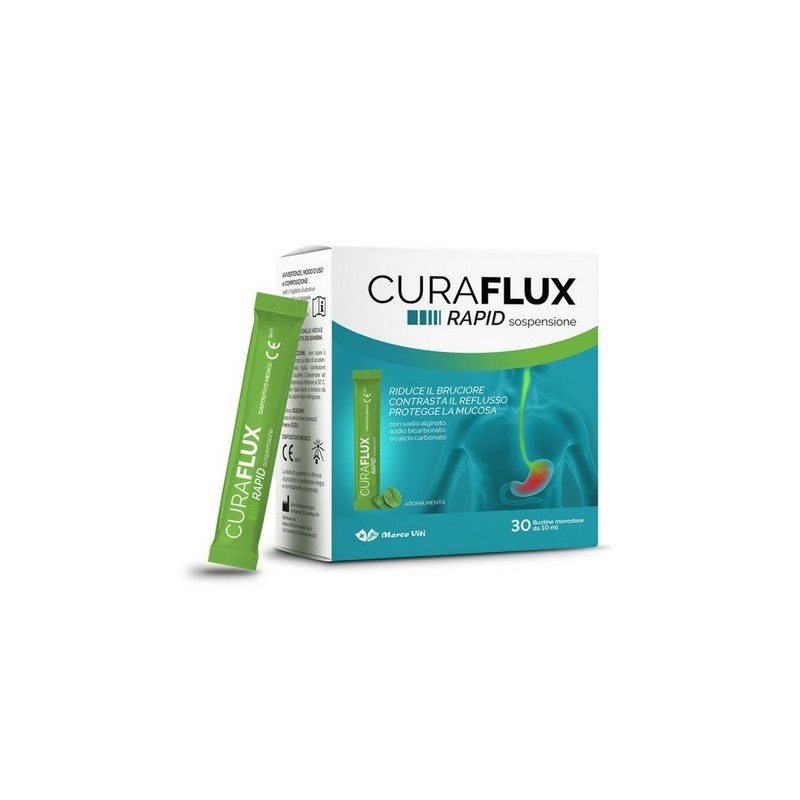 Curaflux Rapid Soluzione orale per il reflusso gastroesofageo 30 bustine