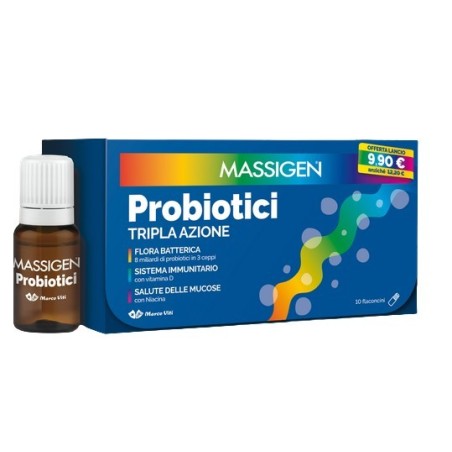 Massigen Probiotici 10 Flaconcini da 8 ml