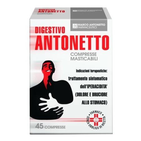 Chiesi Farmaceutici Digestivo Antonetto Acidita' E Reflusso 40 Compresse Masticabili