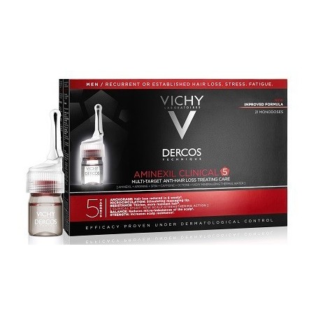 Vichy Dercos Aminexil Fiale 21 Uomo 6 Ml