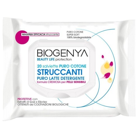 Diva International Biogenya Oed Salviette Struccanti In Cotone Latte Pelli Sensibili 20 Pezzi