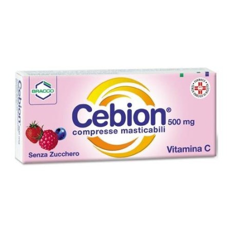 Dompe' Farmaceutici Cebion Masticabile Senza Zucchero Vitamina C 500 Mg 20 Compresse