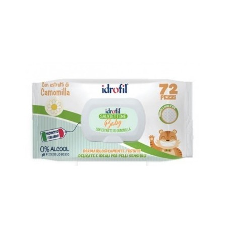 Idrofil Salviettine Baby Camomilla 72 Pezzi