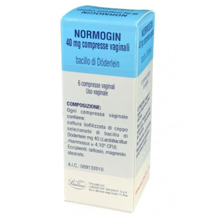 Laboratori Baldacci Normogin 40 Mg Compresse Vaginali Bacillo Di Döderlein