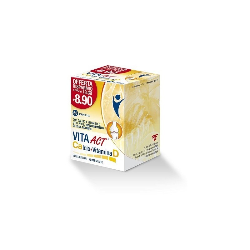 F&f Vita Act Calcio + Vitamina D 60 Compresse