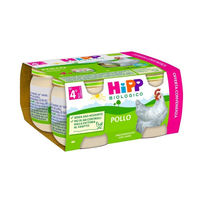 Hipp Italia Hipp Bio Hipp Bio Omogeneizzato Pollo 4x80 G