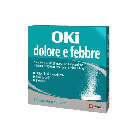 Dompe' Farmaceutici Oki Dolore E Febbre 25 Mg Compresse Effervescenti Ketoprofene