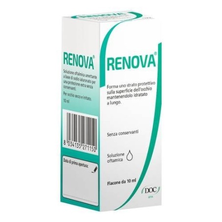 Doc Generici Renova Collirio Sostituto Lacrimale A Base Di Acido Ialuronico 0,4% Flacone Da 10 Ml Senza Conservanti