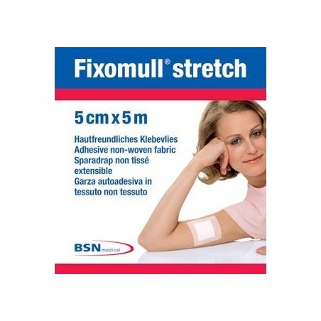 Essity Italy Fascia Autoadesiva Ipoallergenica Fixomull Stretch Per Fissaggio Cateteri M 5 X 5 Cm