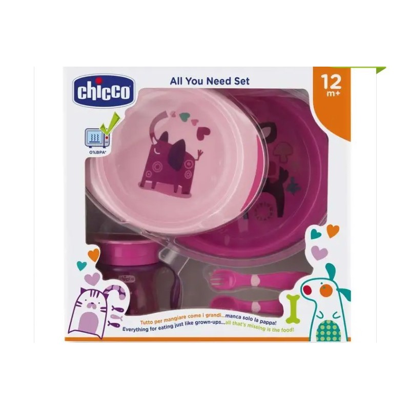 Chicco Set Pappa 12 Mesi+ Rosa