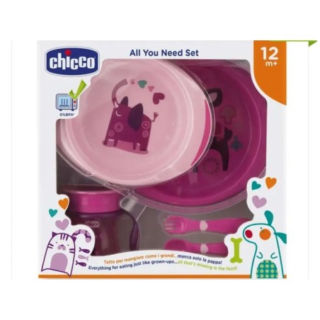 Chicco Set Pappa 12 Mesi+ Rosa