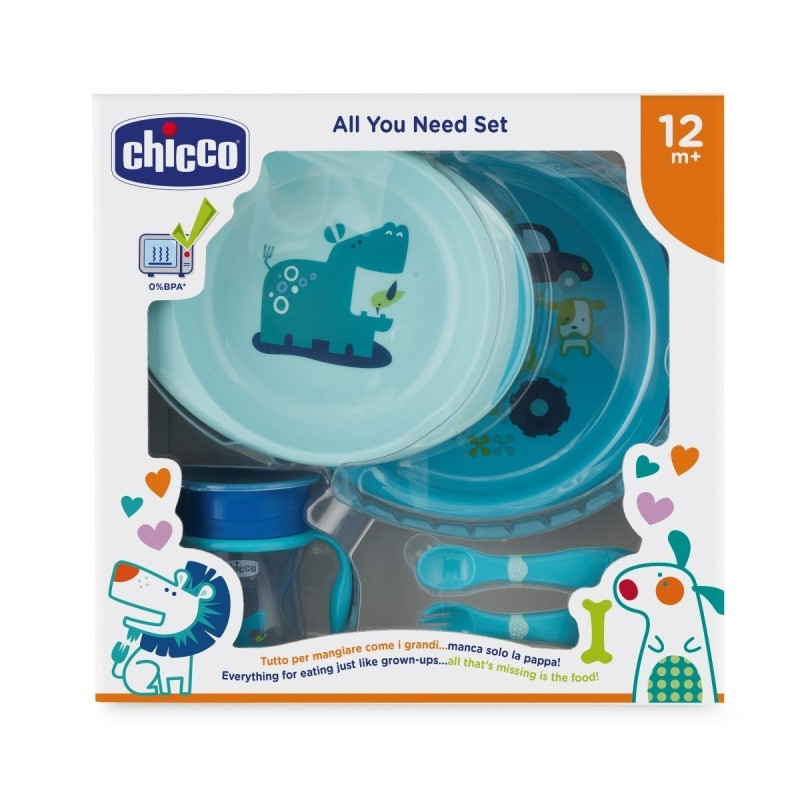 Chicco Set Pappa 12 Mesi+ Azzurro