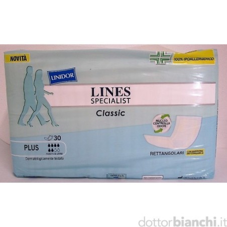 Fater Pannolone Lines Specialist Classic Rettangolare Con Barriera 30 Pezzi