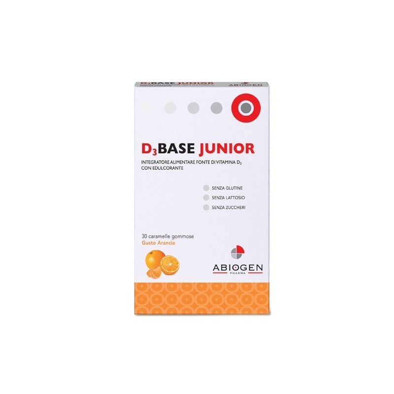 Abiogen Pharma D3base Junior 30 Caramelle Gommose Arancia