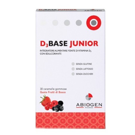 Abiogen Pharma D3base Junior 30 Caramelle Gommose Frutti Di Bosco