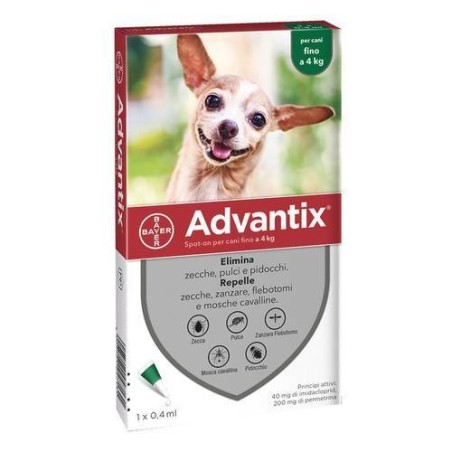 Elanco Italia Advantix Spot-on Per Cani Fino A 4 Kg