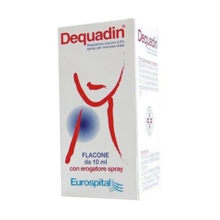 Eurospital Dequadin 0,5% Soluzione Per Mucosa Orale Dequadin 0,5% Spray Per Mucosa Orale Dequalinio Cloruro