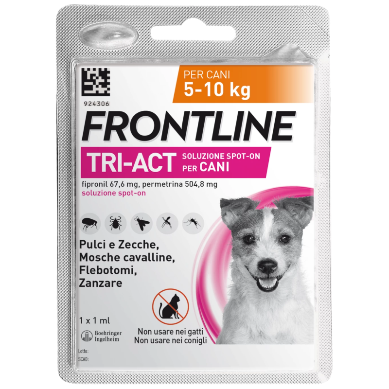 Boehringer Ing. Anim. H. It. Frontline Tri-act Soluzione Spot-on Per Cani Di 5-10 Kg