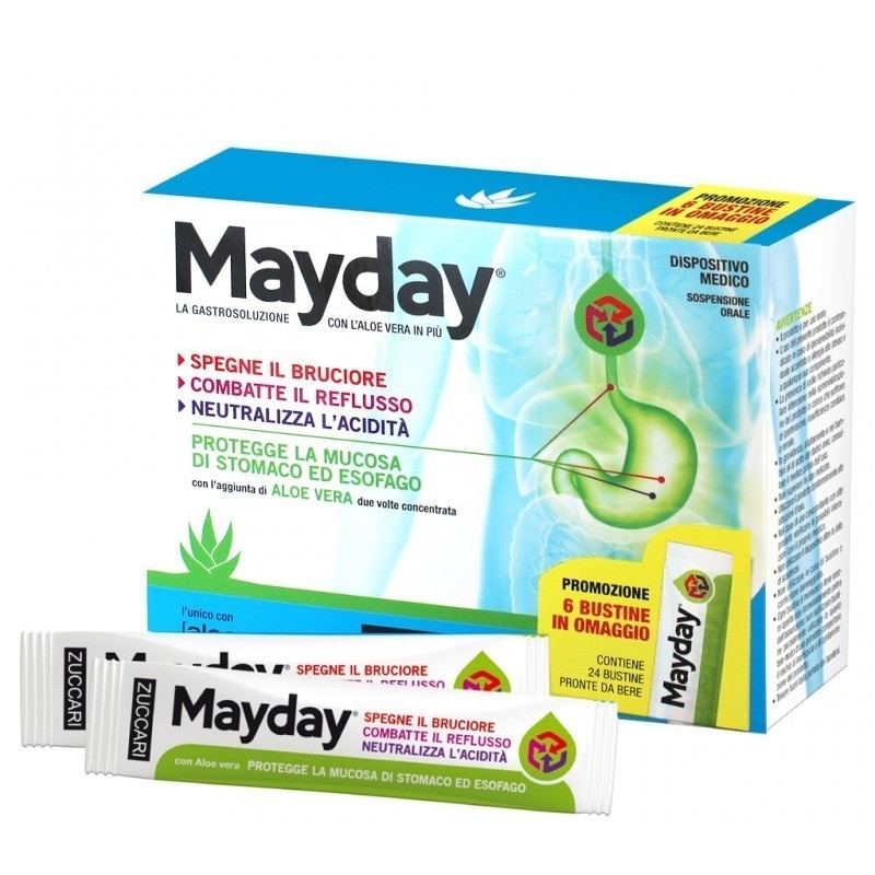 Zuccari Mayday Sospensione Per Uso Orale Alla Menta 24 Bustine 10 Ml